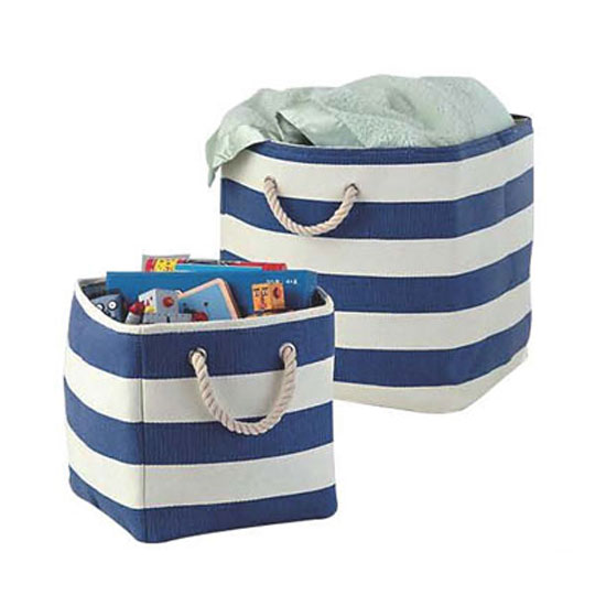 Storage box with cotton rope handles